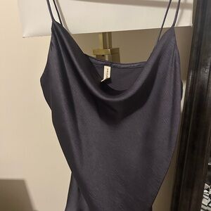 Tyche Charcoal Satin Dress